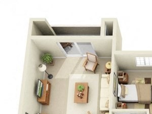 The Del Mar - Three Bedroom-2 Bath Floorplan 3 Bed 2 Bath, 1188 square feet floor plan The Del Mar